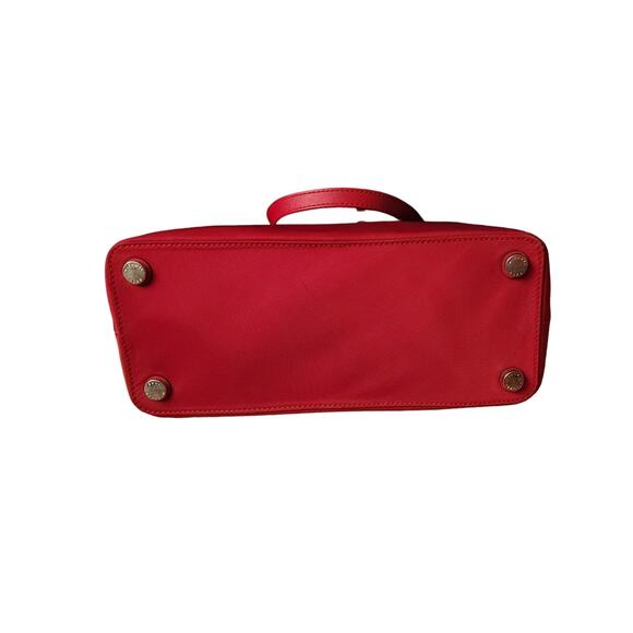 Michael Kors Small Top Nylon & Saffiano Leather Zip Tote, color Crimson Red. - Picture 5 of 9